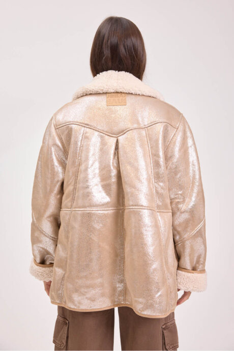 CHAQUETA EFECTO PIEL METALIZADO MAGGIE - Imagen 6