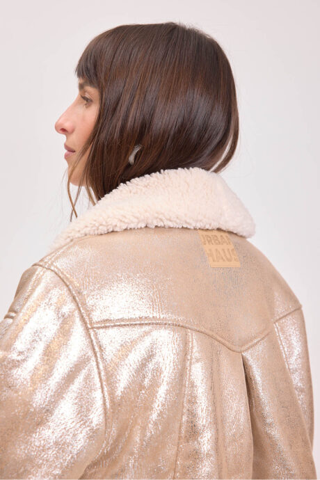 CHAQUETA EFECTO PIEL METALIZADO MAGGIE - Imagen 7