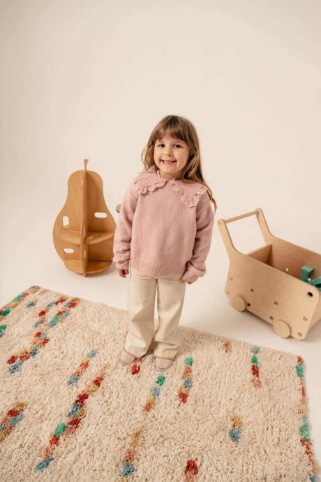 SWEATER PUNTO CUELLO ROMANTICO CREAM - Imagen 4