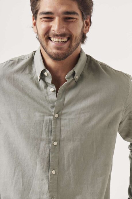 Camisa regular lino Alberto - Imagen 8