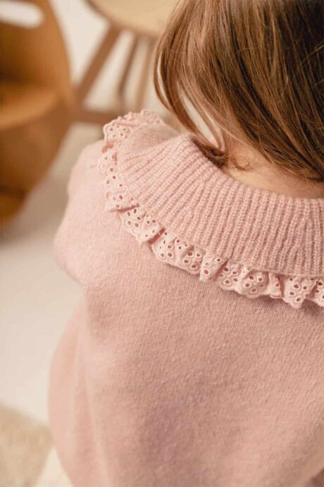 SWEATER PUNTO CUELLO ROMANTICO CREAM - Imagen 7