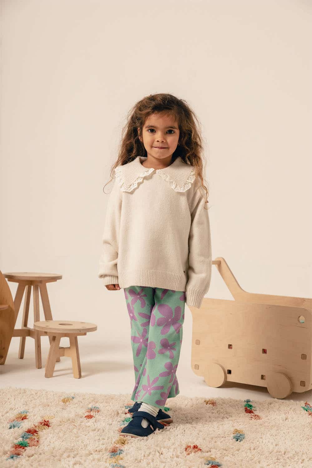 PUG2 (7) SWEATER PUNTO CUELLO ROMANTICO CREAM - Imagen 1
