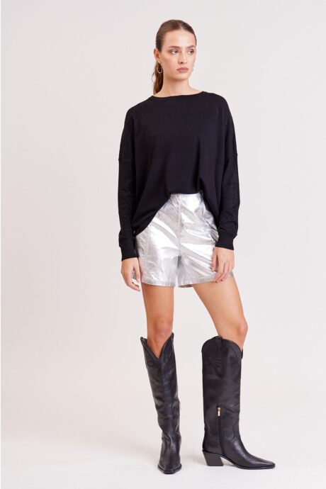 SHORT TELA METALIZADA LENORA