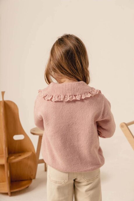 SWEATER PUNTO CUELLO ROMANTICO CREAM - Imagen 6