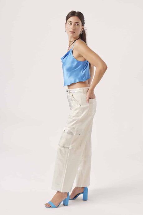 JEANS WIDE CARGO METALIZADO JANICE - Imagen 5