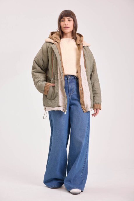 ABRIGO ACOLCHADO REVERSIBLE MARIA