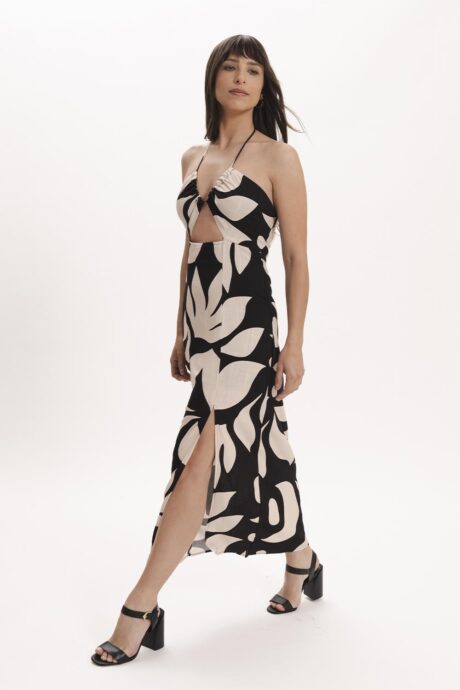 VESTIDO CUT OUT ESTAMPA KRISTA - Imagen 11