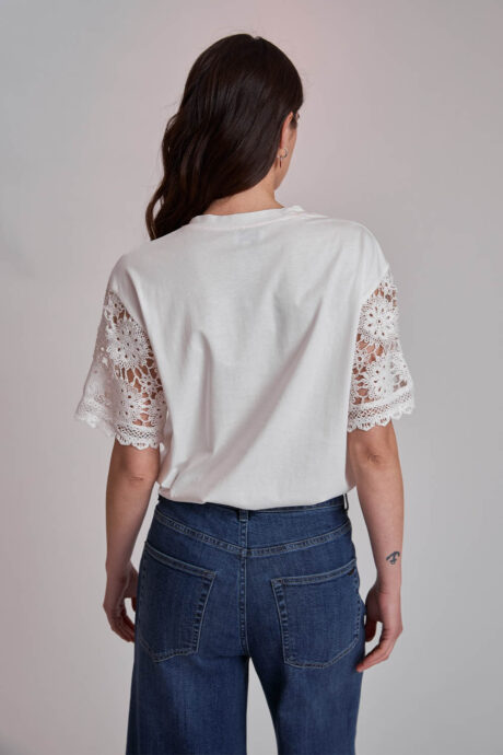 TSHIRT MANGA BRODERIE ANA - Imagen 6
