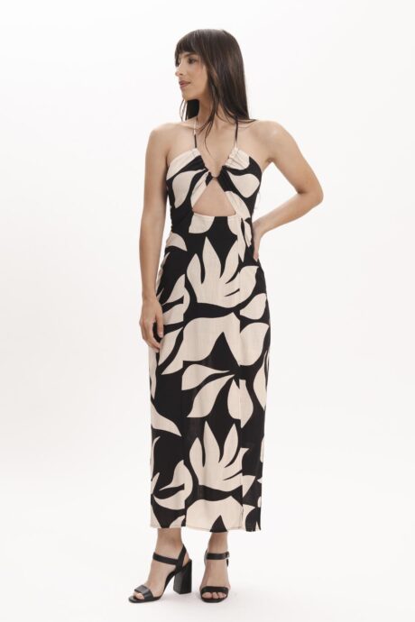 VESTIDO CUT OUT ESTAMPA KRISTA - Imagen 2