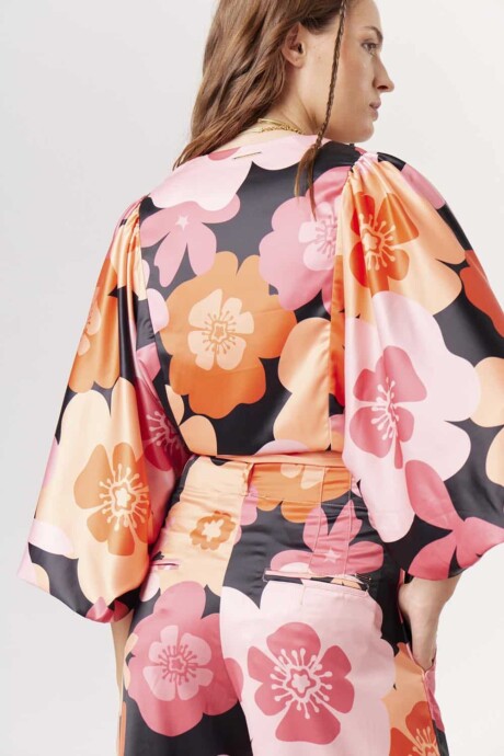 Blusa satinada estampada Karen - Imagen 5