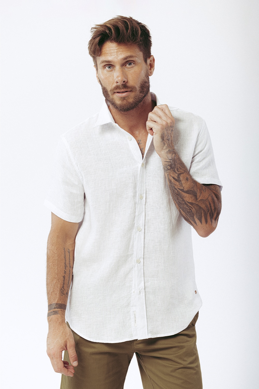 CAH337 Y BEH190_0022_CAH337 Y BEH190 (2) CAMISA REGULAR DOMON - Imagen 1