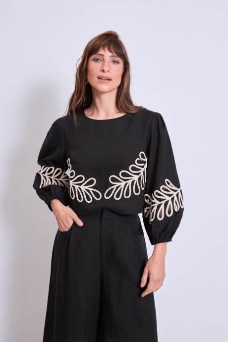 BLUSA APLIQUES ANGIE - Imagen 3