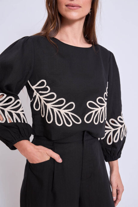 BLUSA APLIQUES ANGIE - Imagen 4