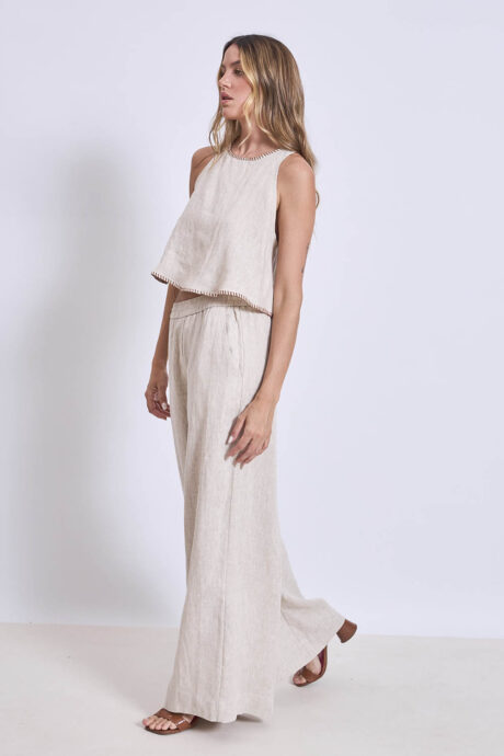 BLUSA LINO BORDADO EVELIA - Imagen 4