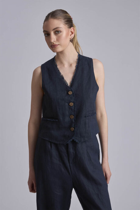 CHALECO LINO FLORINA - Imagen 3