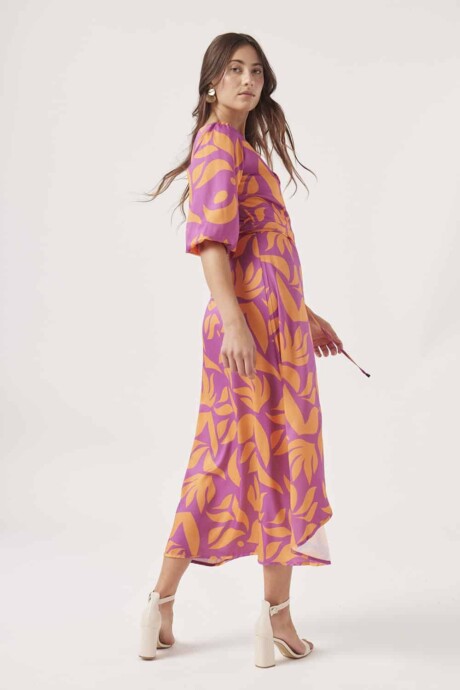 Vestido cruzado estampa Rusell - Imagen 3