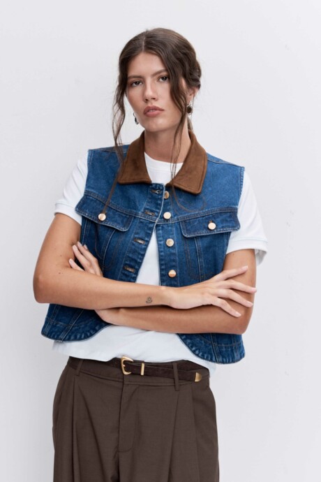 CHALECO DENIM AROA - Imagen 4