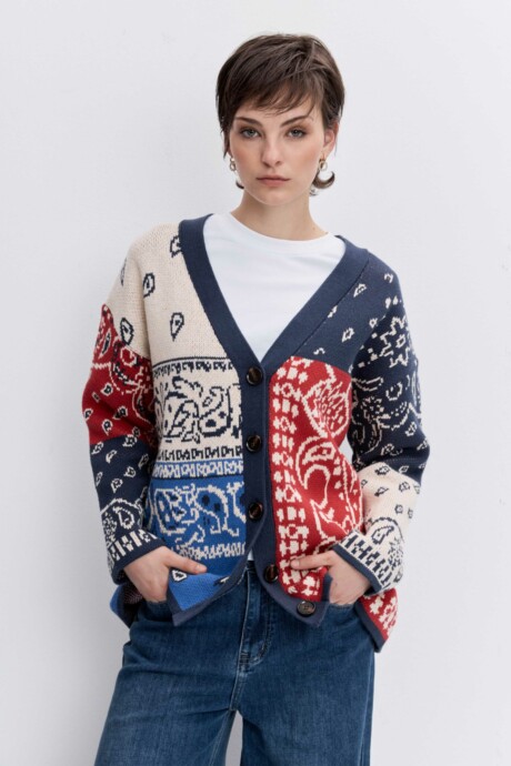 CARDIGAN JACQUARD PAISLEY LUNDA - Imagen 4