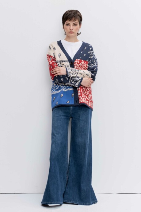 CARDIGAN JACQUARD PAISLEY LUNDA