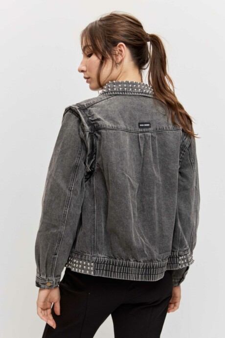 CAZADORA DENIM TACHAS ELINA - Imagen 6